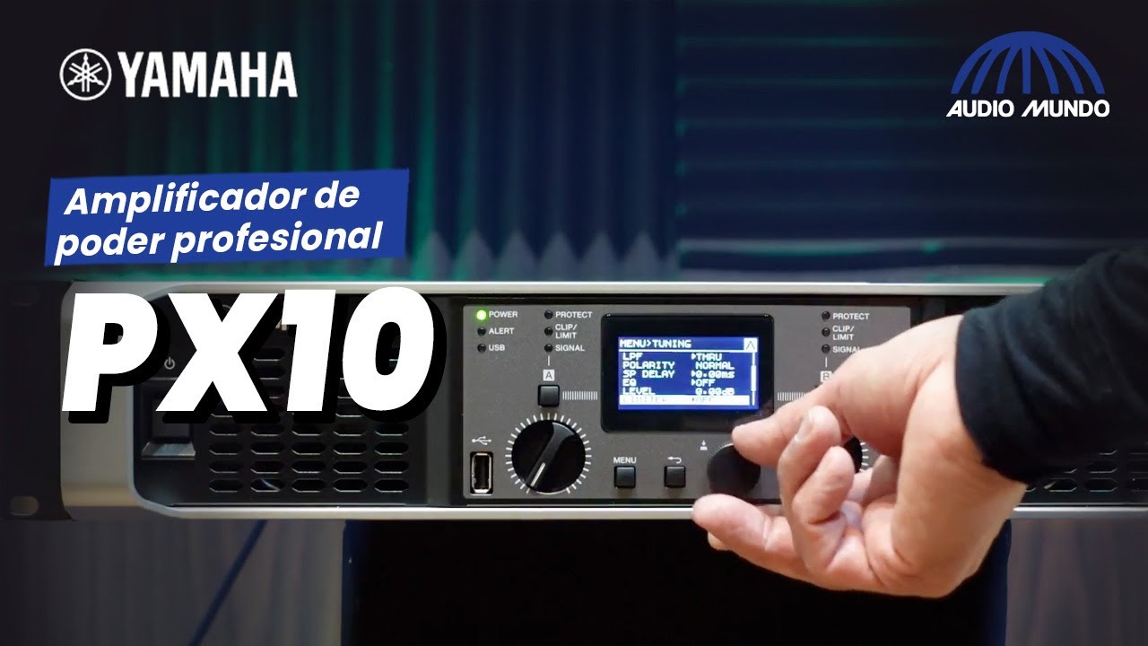 Amplificador de poder profesional marca Yamaha modelo PX10
