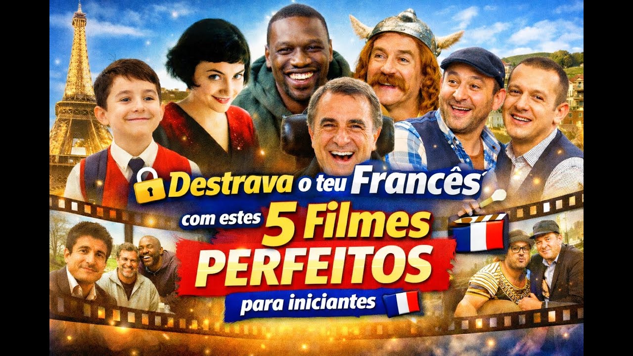 🔓 Destrava o teu francês com estes 5 filmes PERFEITOS para iniciantes 🇫🇷🎬