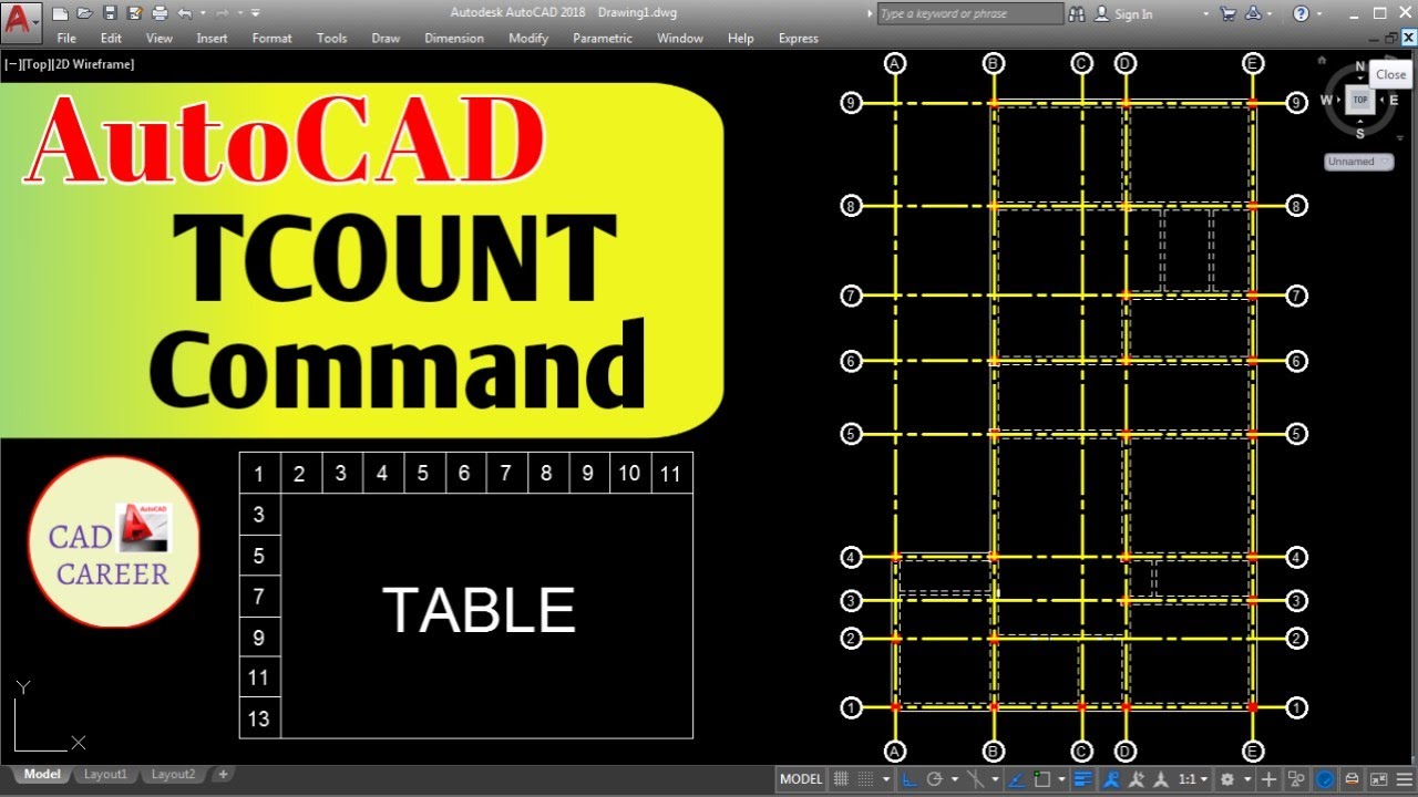 TCOUNT command in AutoCAD | Automatic Text numbering in AutoCAD | CAD CAREER
