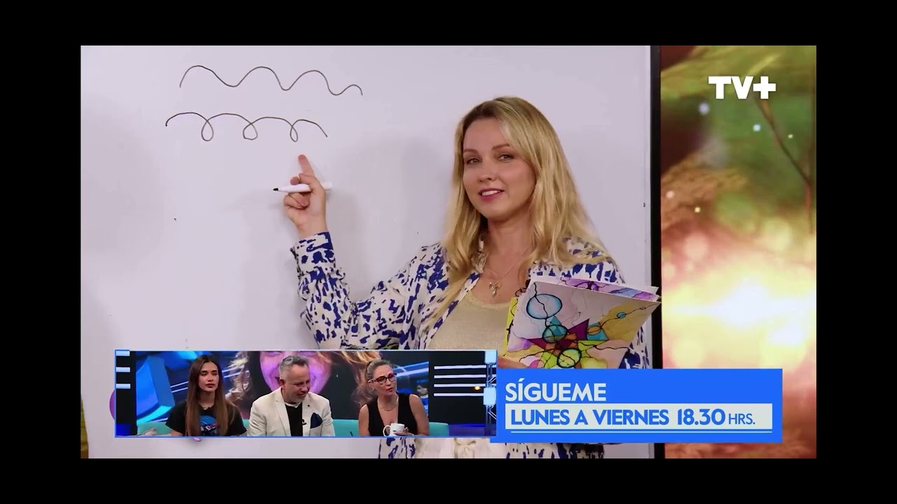 Maria Fenix en el programa de Pedro y Pancha mostrando el NeuroDibujo