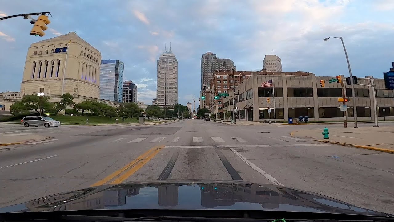 Indianapolis, Indiana - Driving Around Downtown Indianapolis (2021)