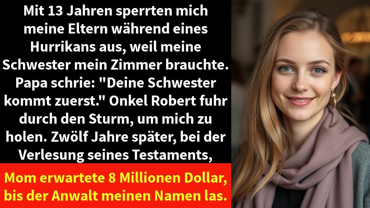 Mit 13 Jahren sperrten mich meine Eltern während eines Hurrikans aus, weil meine Schwester mein