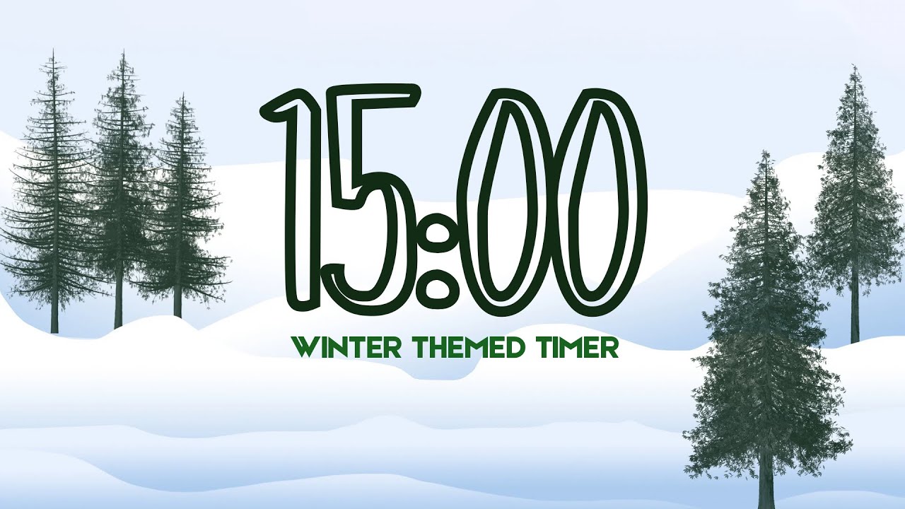 15-Minute Winter Timer ❄️| Cozy Snow Ambience & Lofi Focus Music | Study, Relax & Productivity Timer