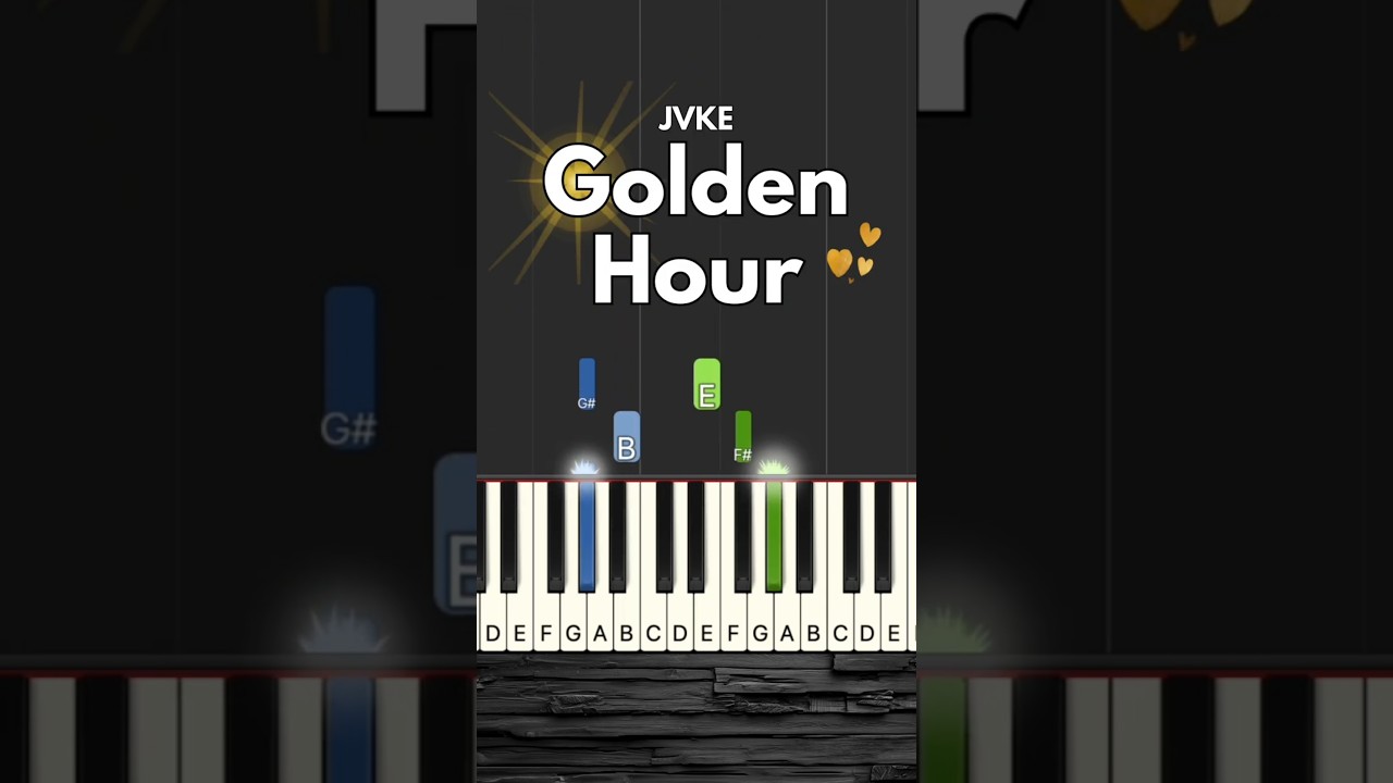 Golden Hour by JVKE EASY Piano Tutorial 
