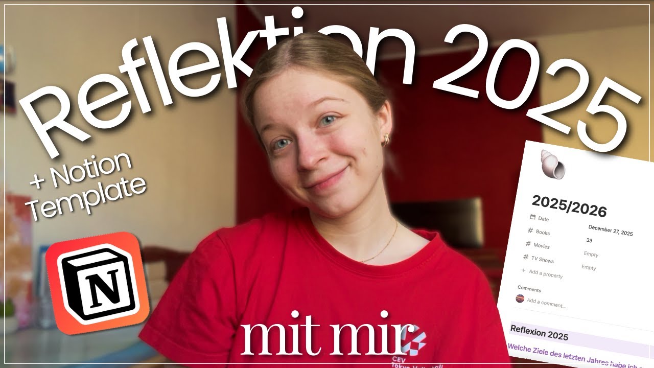 Reflektion 2025 + NOTION TEMPLATE👩‍💻✨ | Marlenes Mind