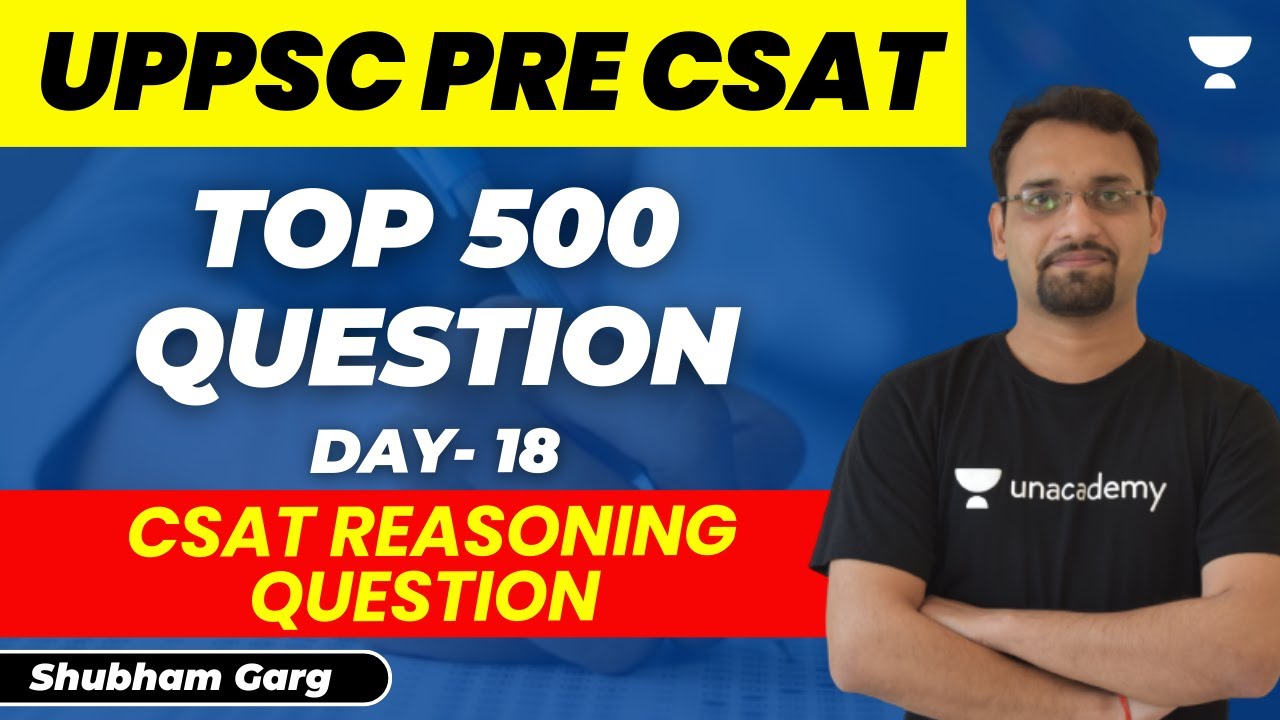 UPPSC Pre CSAT | 500 Most Expected Questions | Day 18 | Shubham