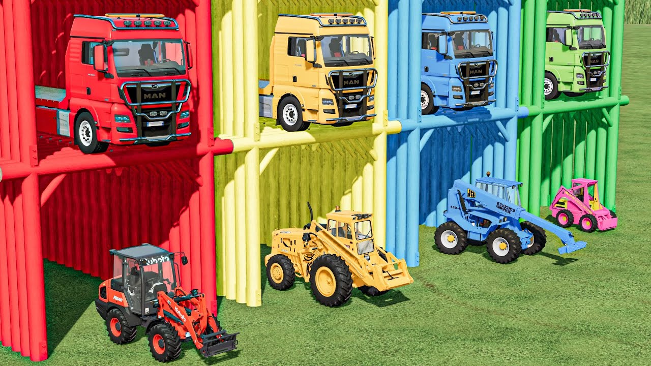 GARAGE with COLORS - FRONT LOADERS , TELEHANDLERS, WHEEL LOADERS , SKID STEER | FS22