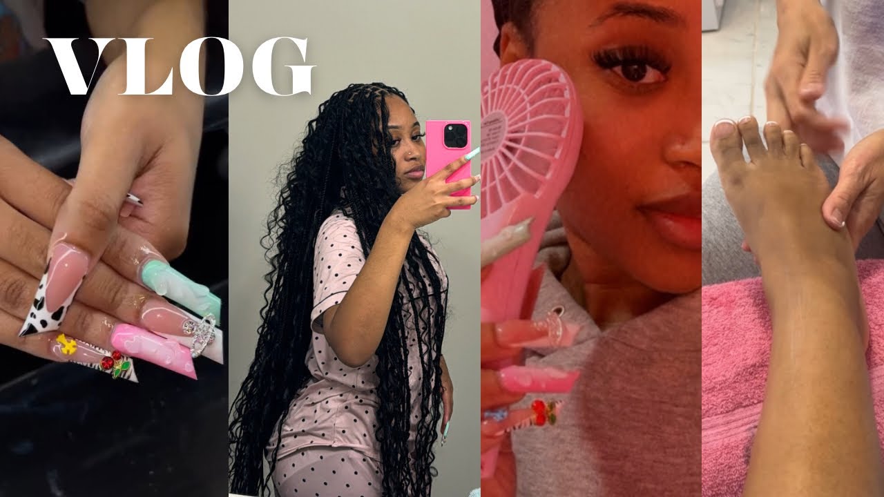 vlog: going to see NICKI MINJA! $1000 MAINTENANCE 🎀 PREP ( nails, braids , lashes, pedi )