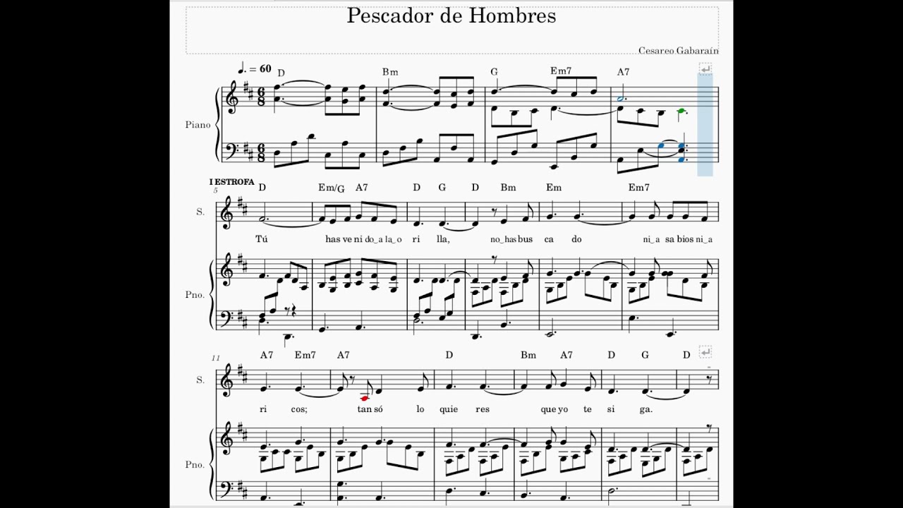 Pescador de Hombres - Partitura voces