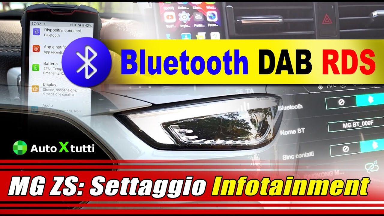 Configurazione MG ZS: Smartphone, DAB e FM