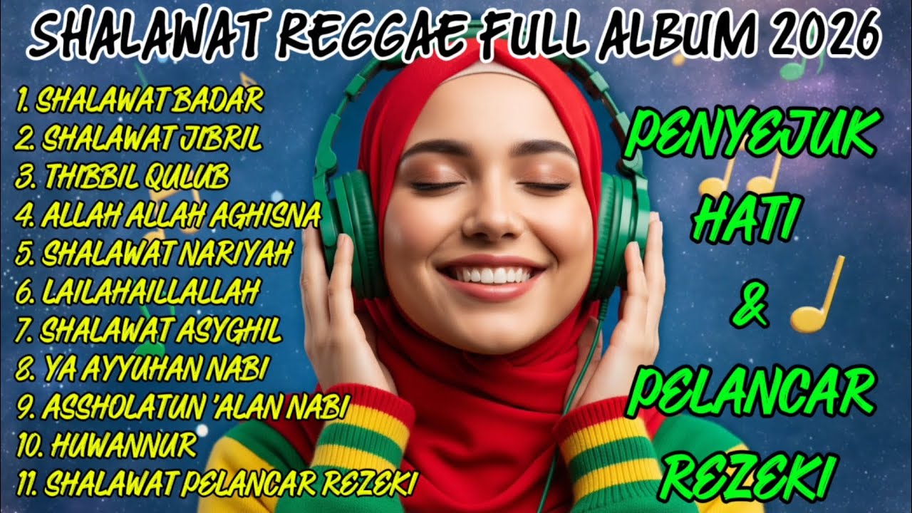 Musik Sholawat Reggae Islami Full ALbum Terbaru 🌴 | Tenang, Adem, Full Damai