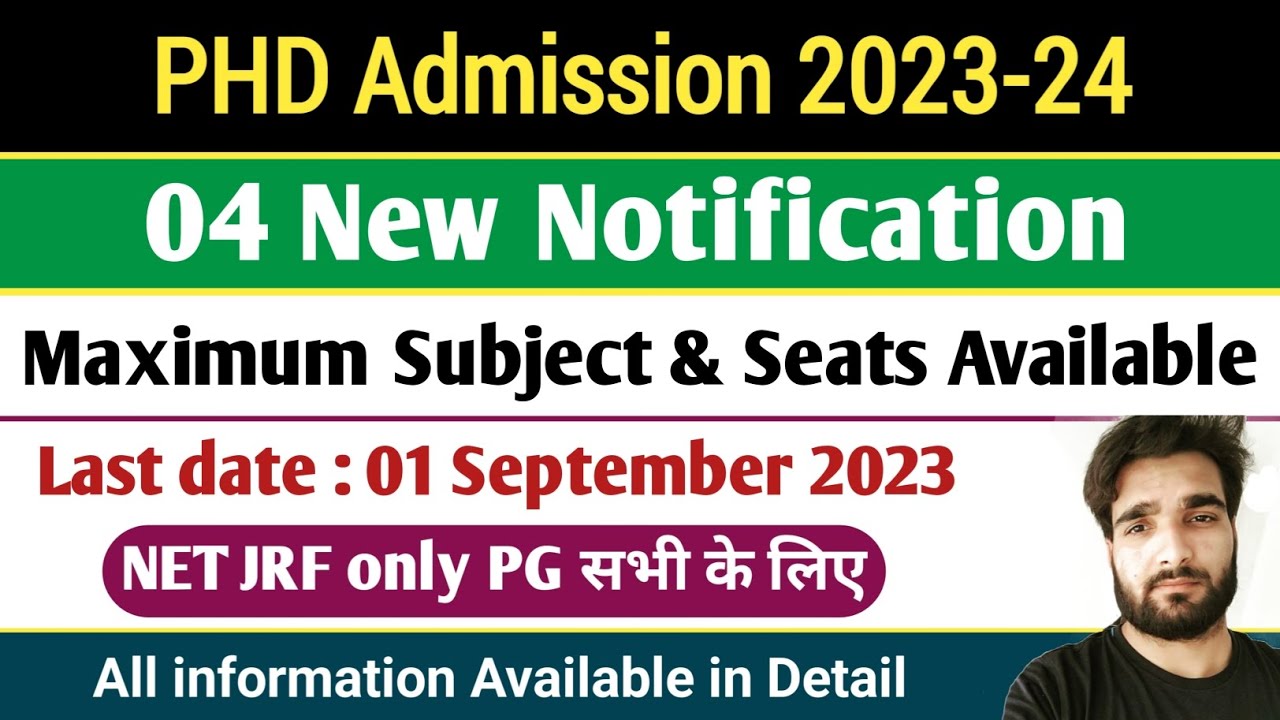 04 New PhD Application Form 2023 | PhD Admission Notification 2023 | PhD Admission 2023