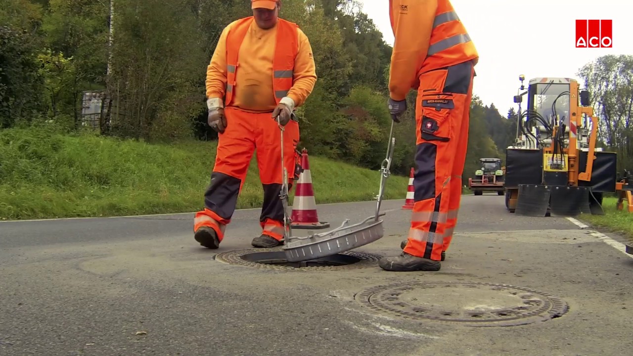 Einbau einer ACO Schachtabdeckung Multitop Beguplan | Installation of an ACO Multitop Beguplan