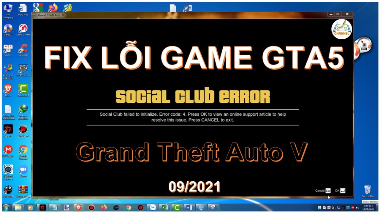 Fix Lỗi Social Club Error GTA5 || DW Channel