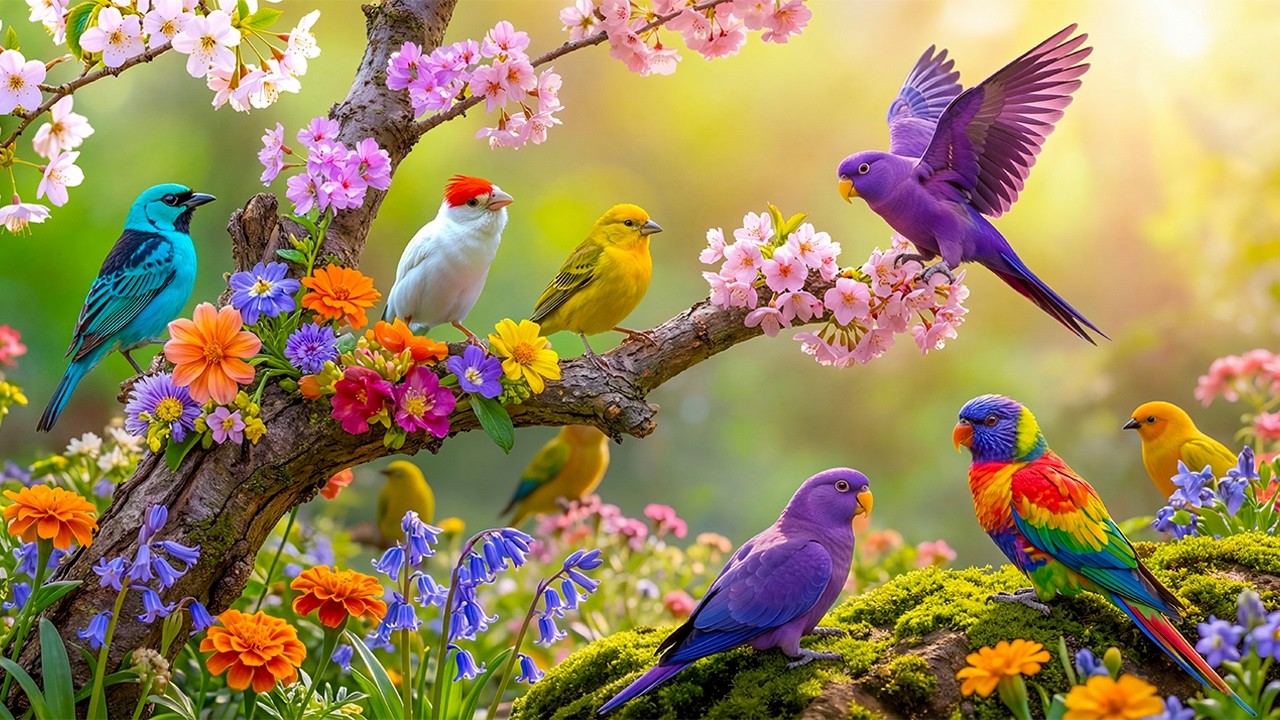 Symphony of Nature's Gems: Peaceful songs from Earth’s Most Beautiful Small Birds in Stunning Detail