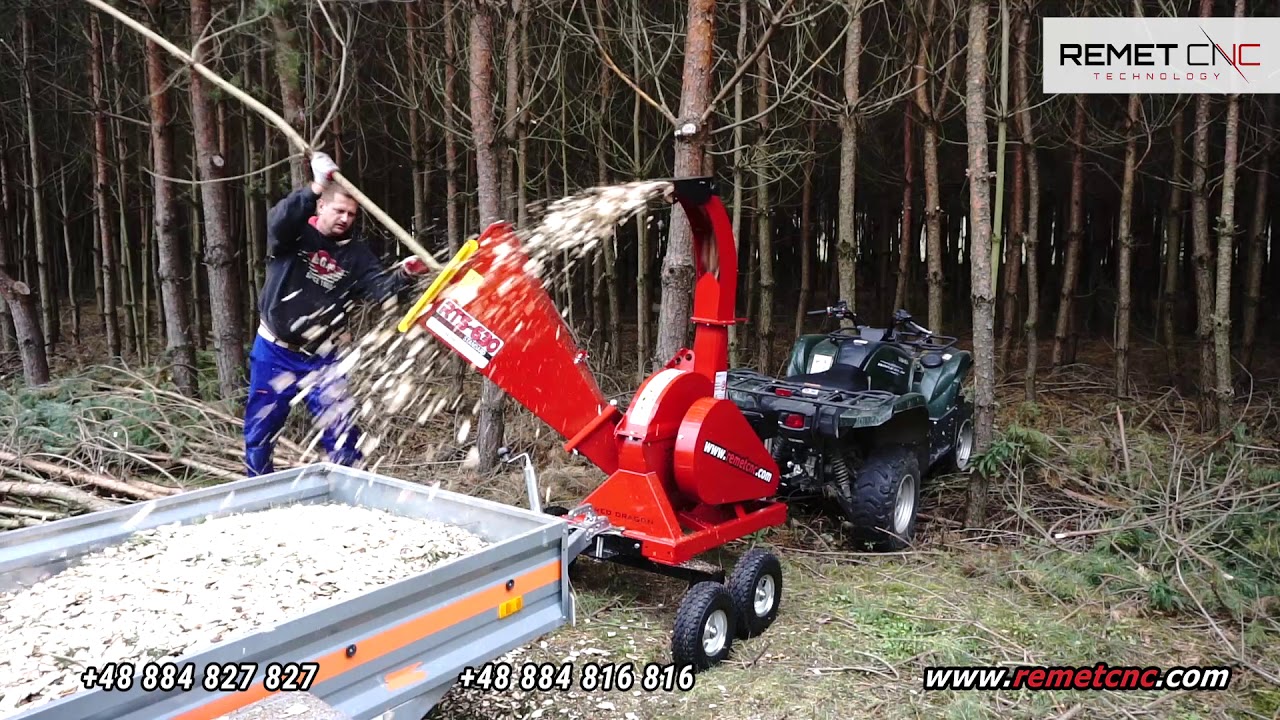 Mobilny rębak tarczowy z silnikiem spalinowym 15 KM :)