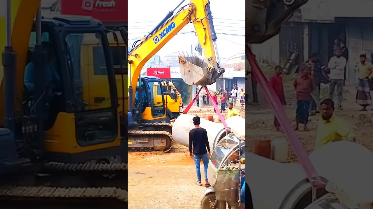 Beku Unload Big Pipe | Xcmg | বেকু গাড়ি #short #shorts #beku #youtubeshorts