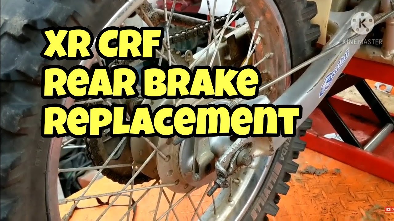 Замена заднего тормоза Honda XR100 CRF100.