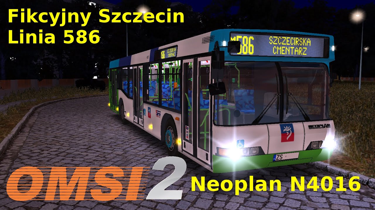 Neoplan N4016 - Fikcyjny Szczecin Linia 586 OMSI 2 + okropny wypadek
