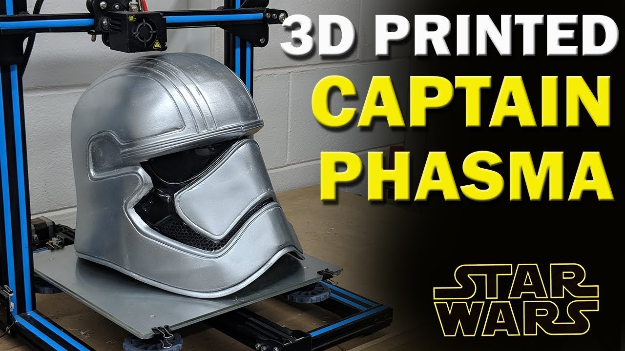 3D PRINTED CAPTAIN PHASMA HELMET | CREALITY CR-10