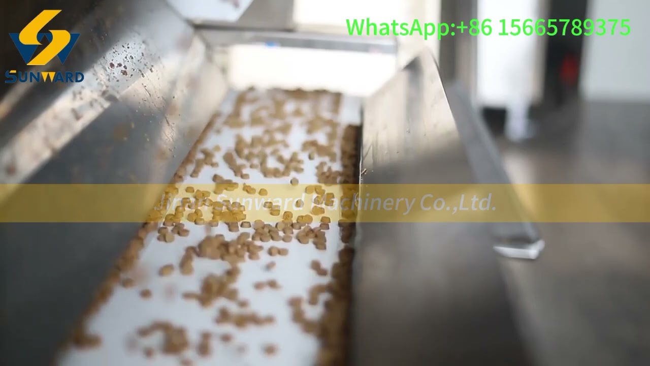 Cold pressed baked dog food production equipment.