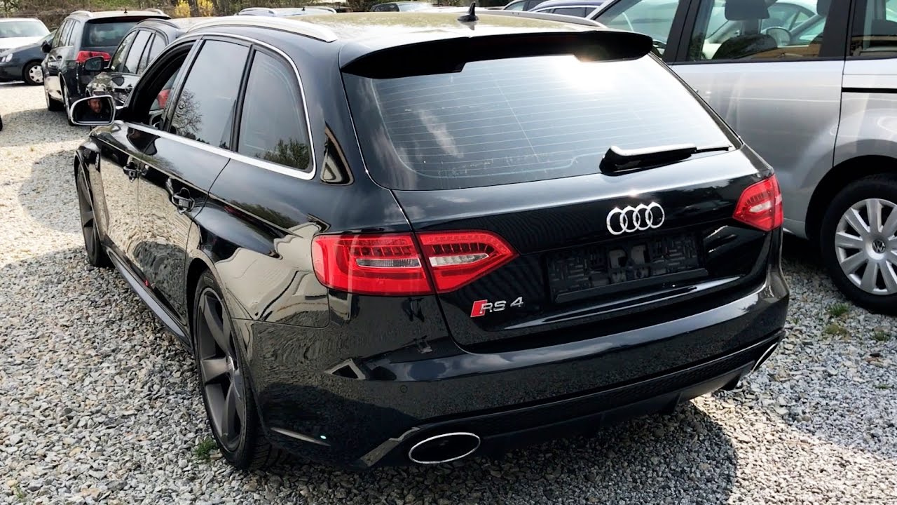 AUDI RS4 B8 V8 EXTREME BRUTAL EXHAUST SOUND - STRAIGHT PIPE FLAP COLD START
