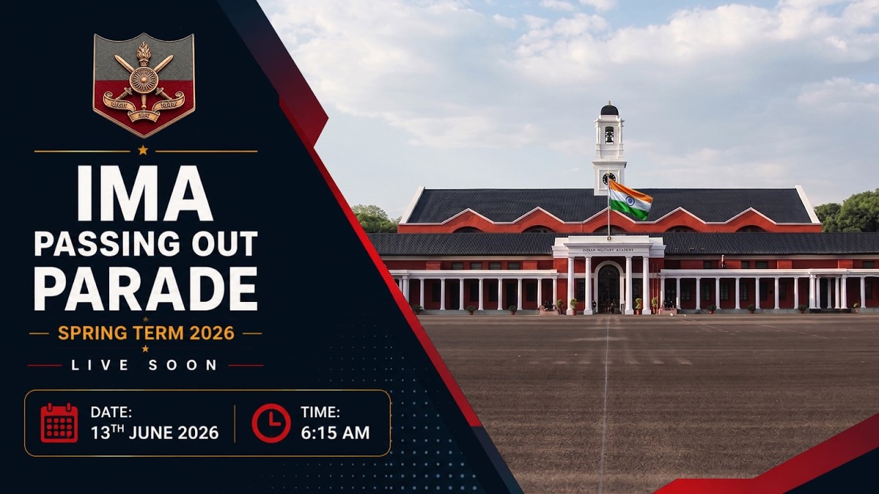 Passing Out Parade (POP) | Indian Military Academy | Spring Term 2026 | 13th June 2026