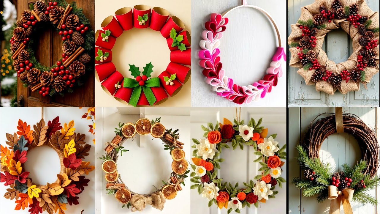 $5 DIY Door Wreath 😍 Quick & Easy Front Door Decor Idea (Trending 2026)#diy #viral #craft #homedecor