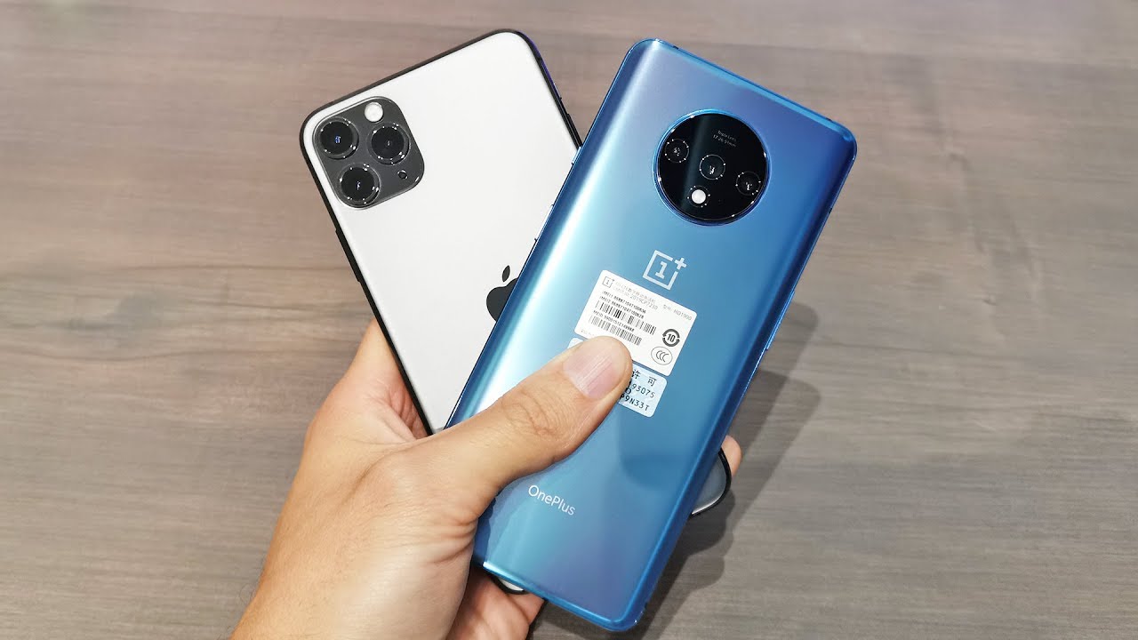 OnePlus 7T vs iPhone 11 Pro Max - пример записи видео