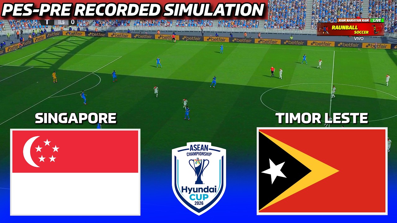LIVE🔴SINGAPORE vs TIMOR LESTE - ASEAN Championship 2026 | PES 21 Pre-Recorded Simulation