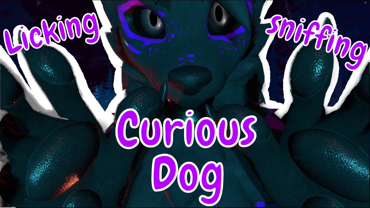 [FURRY ASMR] Curious dog tastes and plays with your ears! (Mouth sounds)