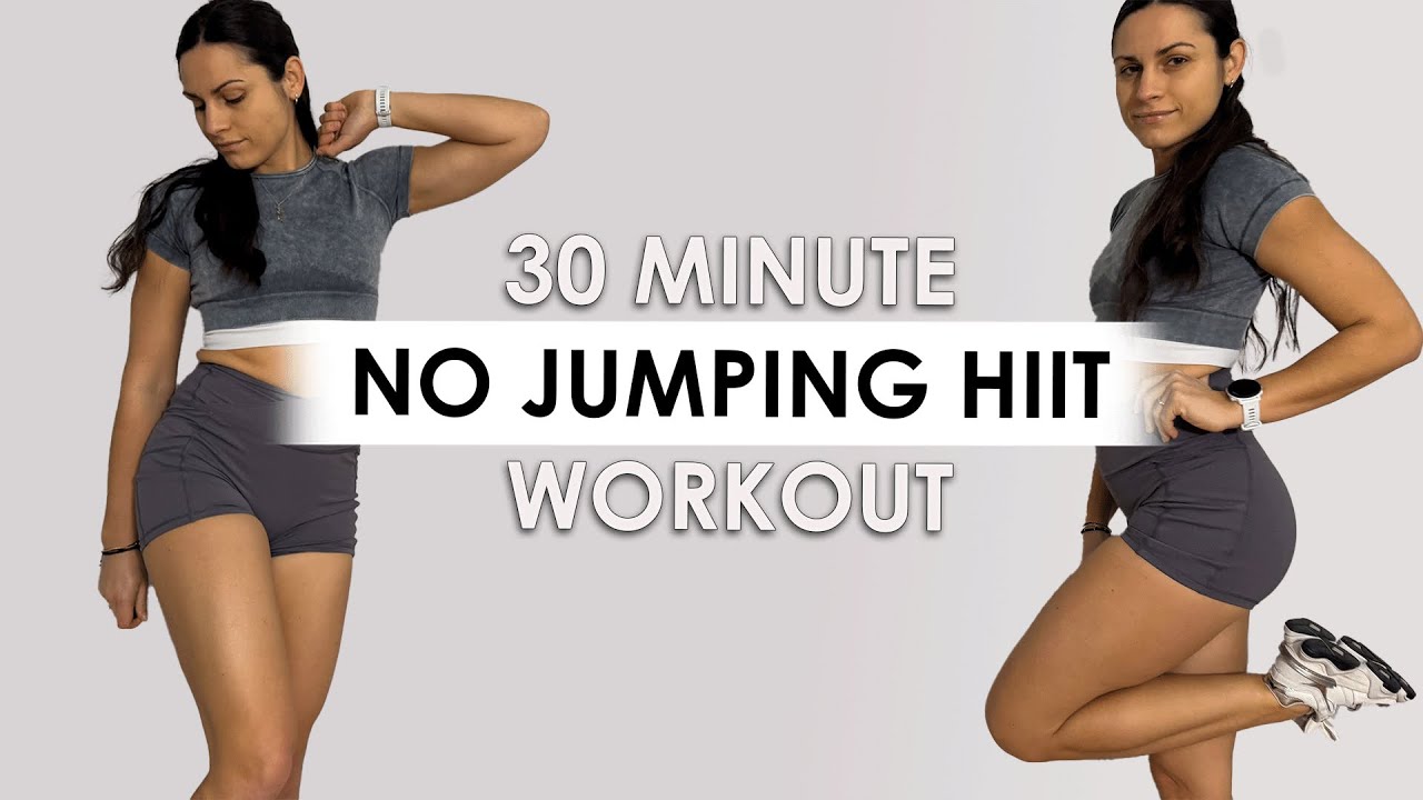 30 MIN NO JUMPING HIIT Workout & ABS Finisher | Low Impact, Full Body | Fat Burn | No Repeat 