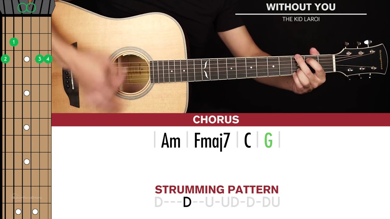 Without You Guitar Cover The Kid LAROI 🎸|Tabs + Chords|