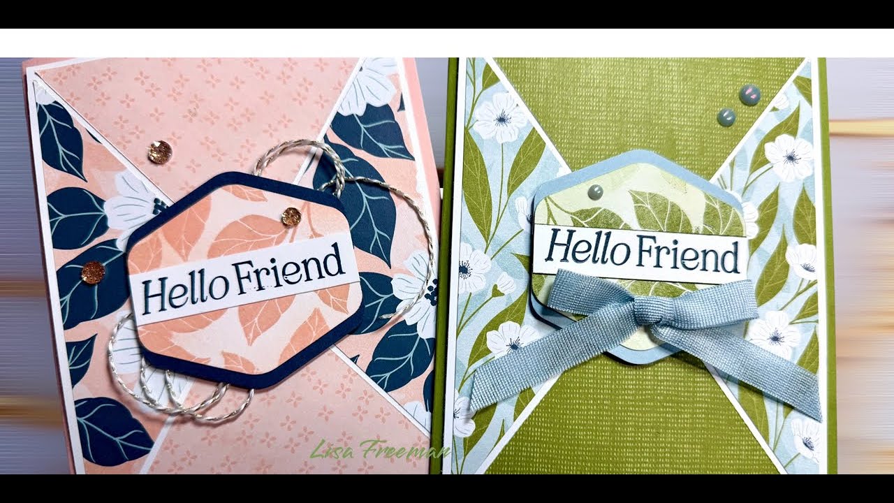 New Lovely Blossoms Diagonal Cut Card!