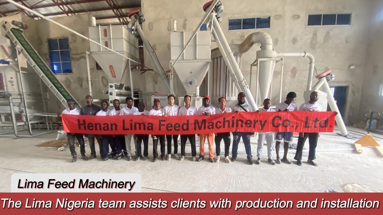 The Lima Nigeria team assists clients with production and installation #fishfeedmachine