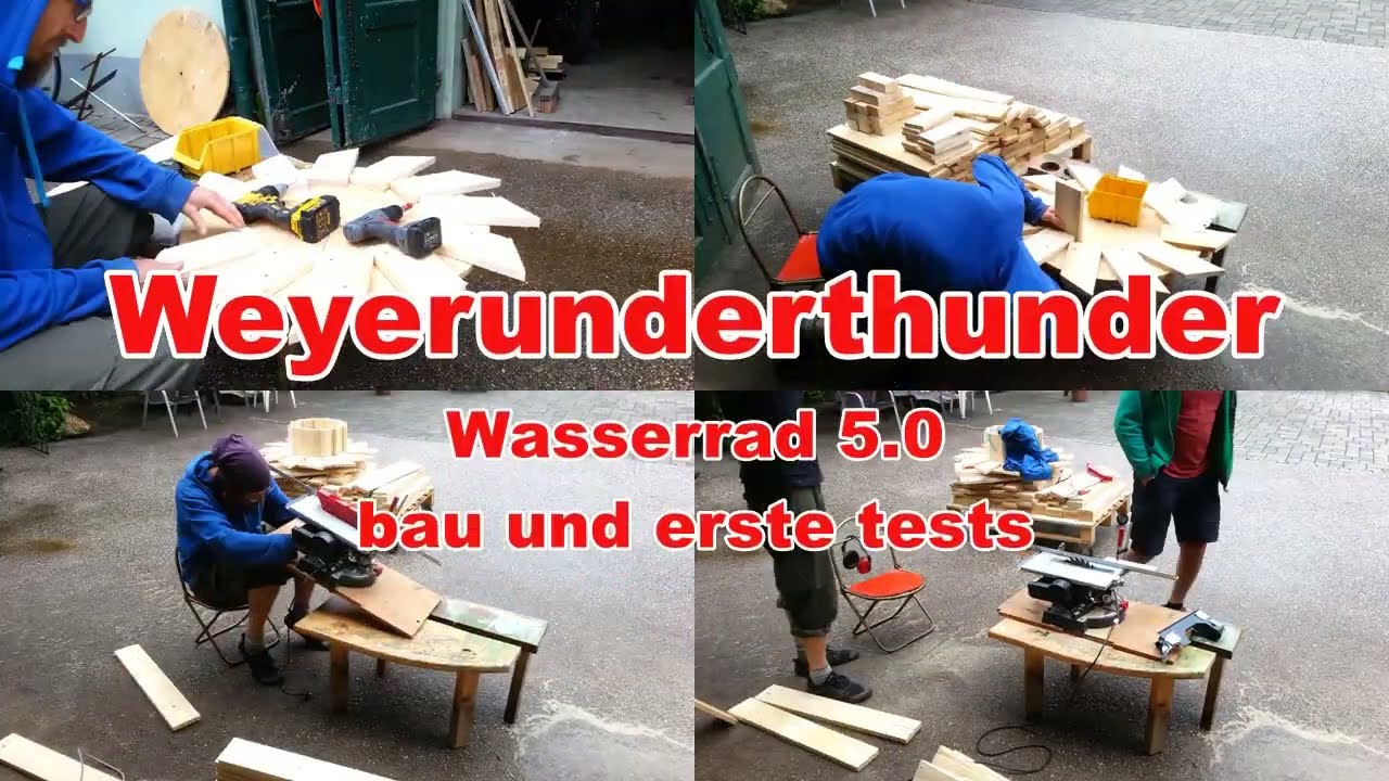 Wasserrad 5.0 bau und erste tests