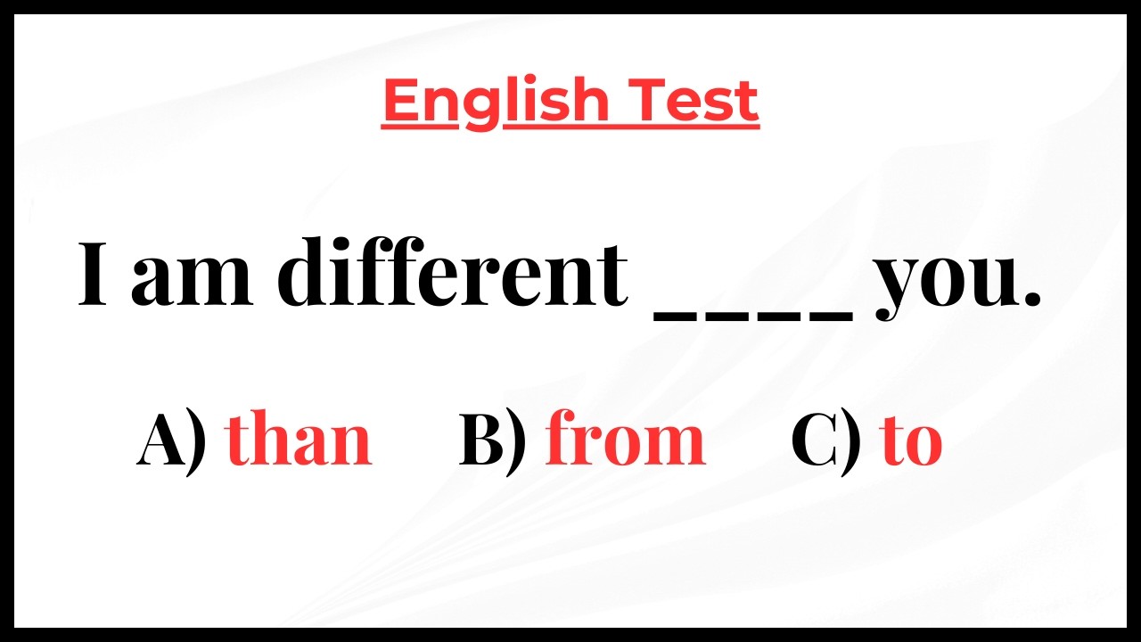 Master Your English Skills: Mixed Grammar Test Challenge