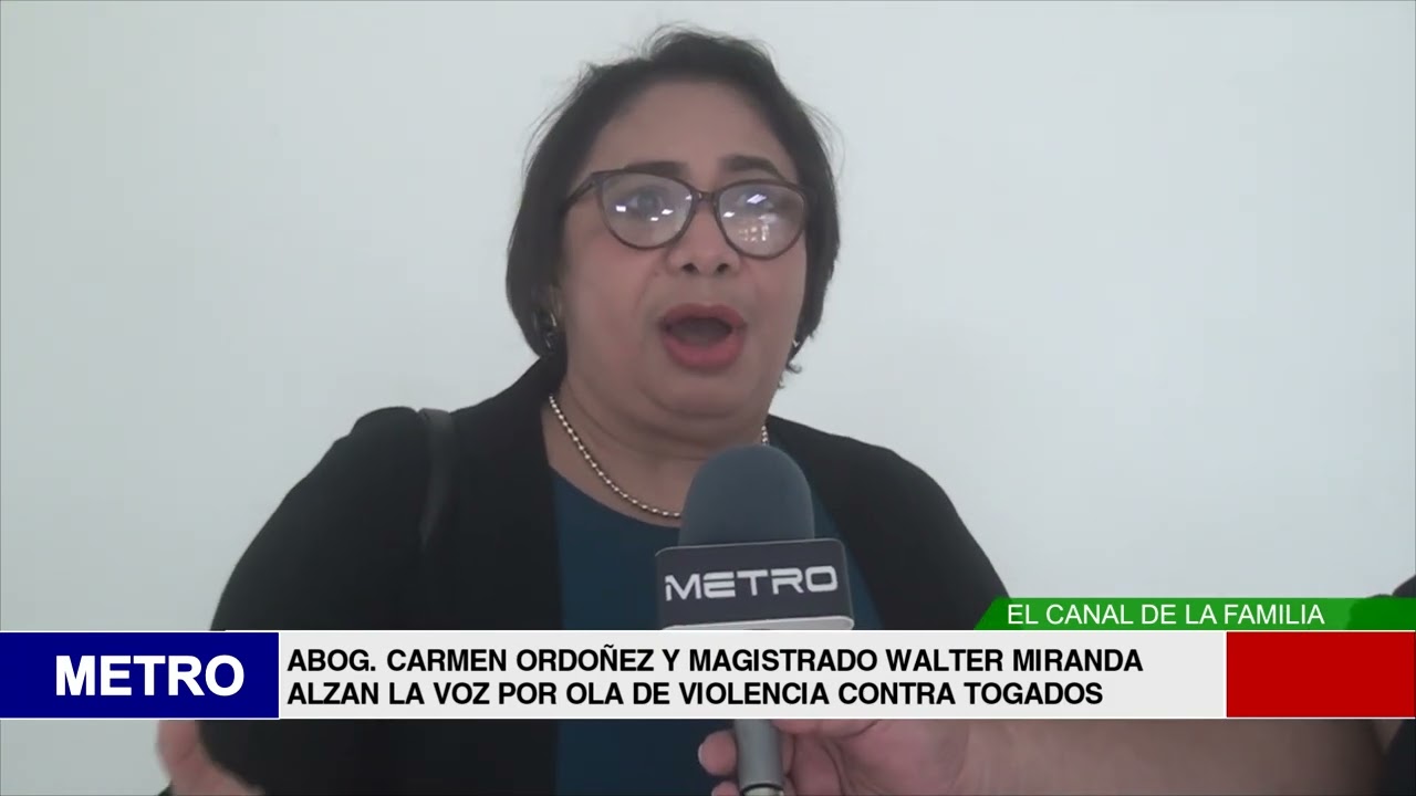 ABOG  CARMEN ORDOÑEZ Y MAGISTRADO WALTER MIRANDA ALZAN LA VOZ POR OLA DE VIOLENCIA CONTRA TOGADOS