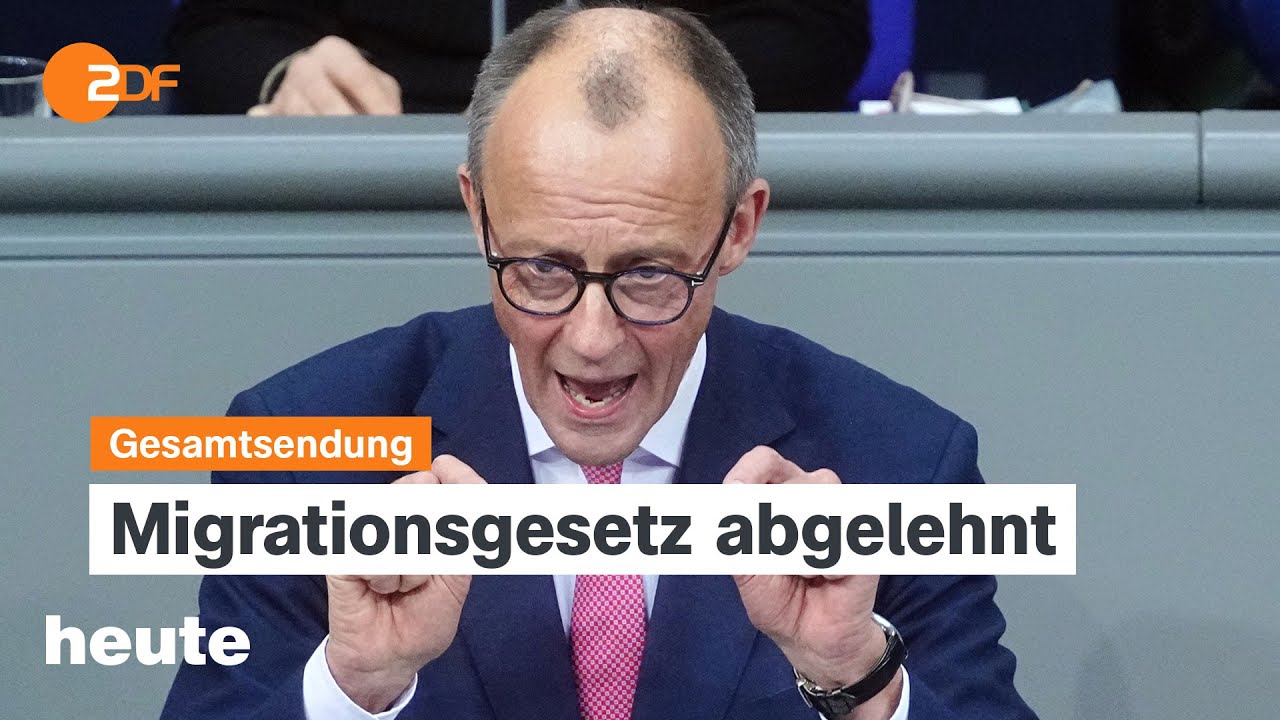 heute 19:00 Uhr vom 31.01.2025 Migrationsgesetz abgelehnt, Babyboomer gehen in Rente, 5 Jahre Brexit