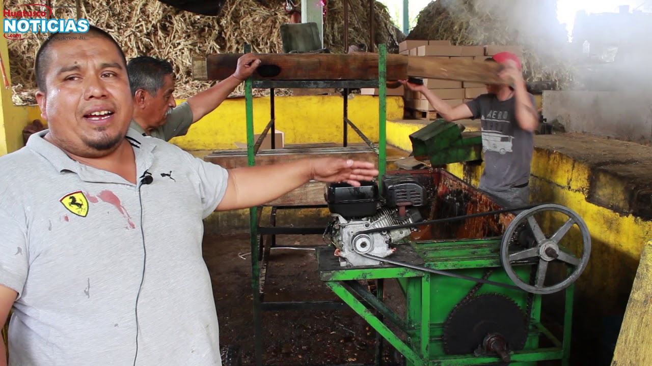 Fabricación del Piloncillo con caña de azúcar (trapiche en Tlapala)