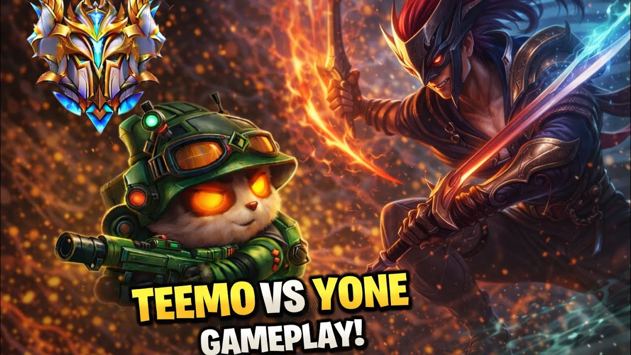Rank 1 Teemo Sovereign Top Lane VS Yone | RANKED Wild Rift Gameplay