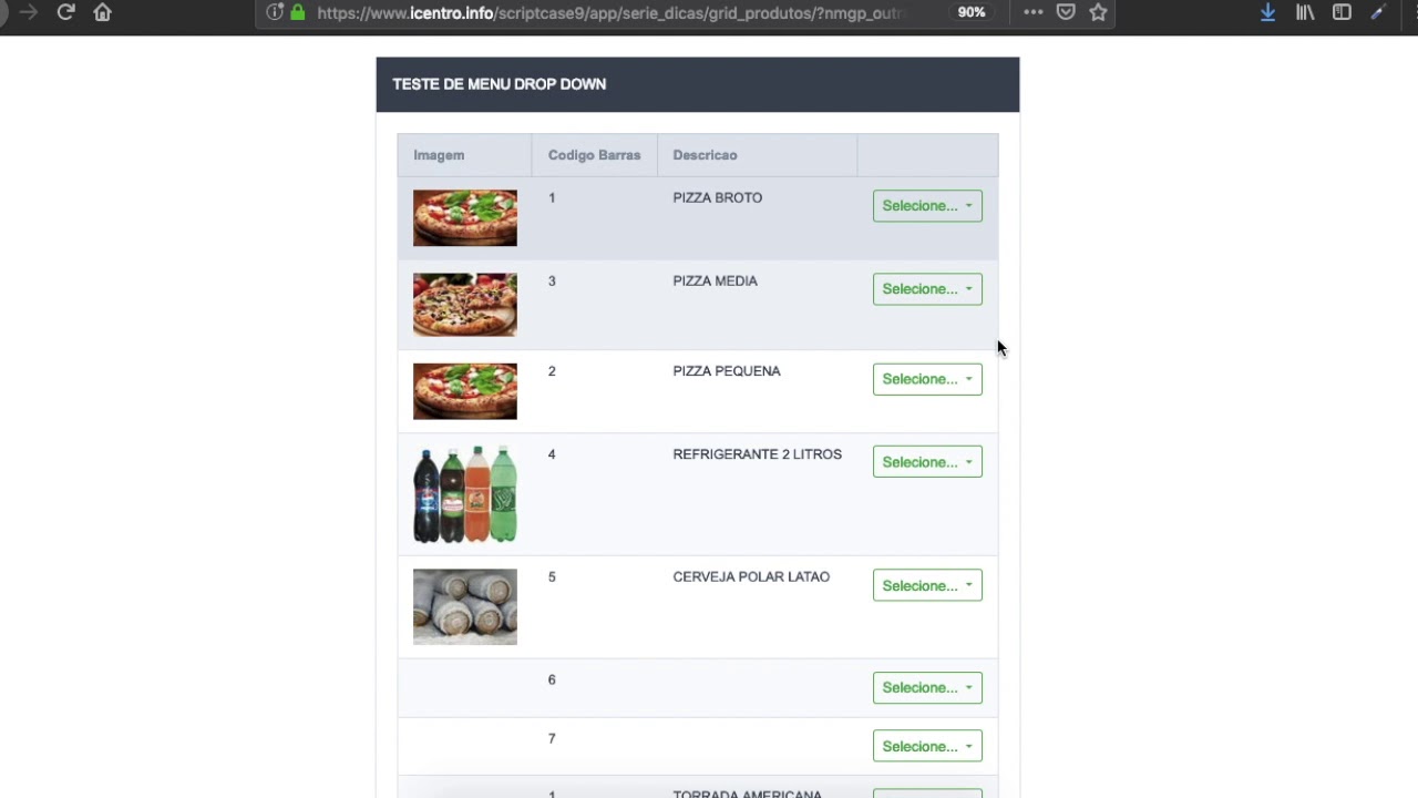 Scriptcase-Menu em coluna da grid ( como foi feito )