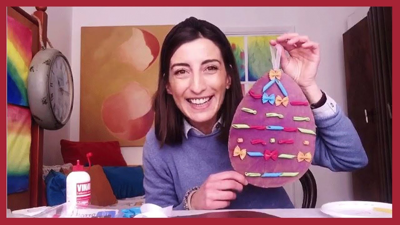 Maestra Giulia: costruiamo il nostro ovetto di Pasqua con tanta pasta colorata 😊