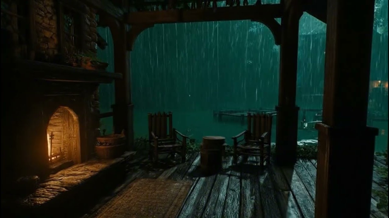 Cozy Van Life in the Rainy Forest | 3 Hours of Heavy Rain Sounds for Deep Sleep and Relaxation