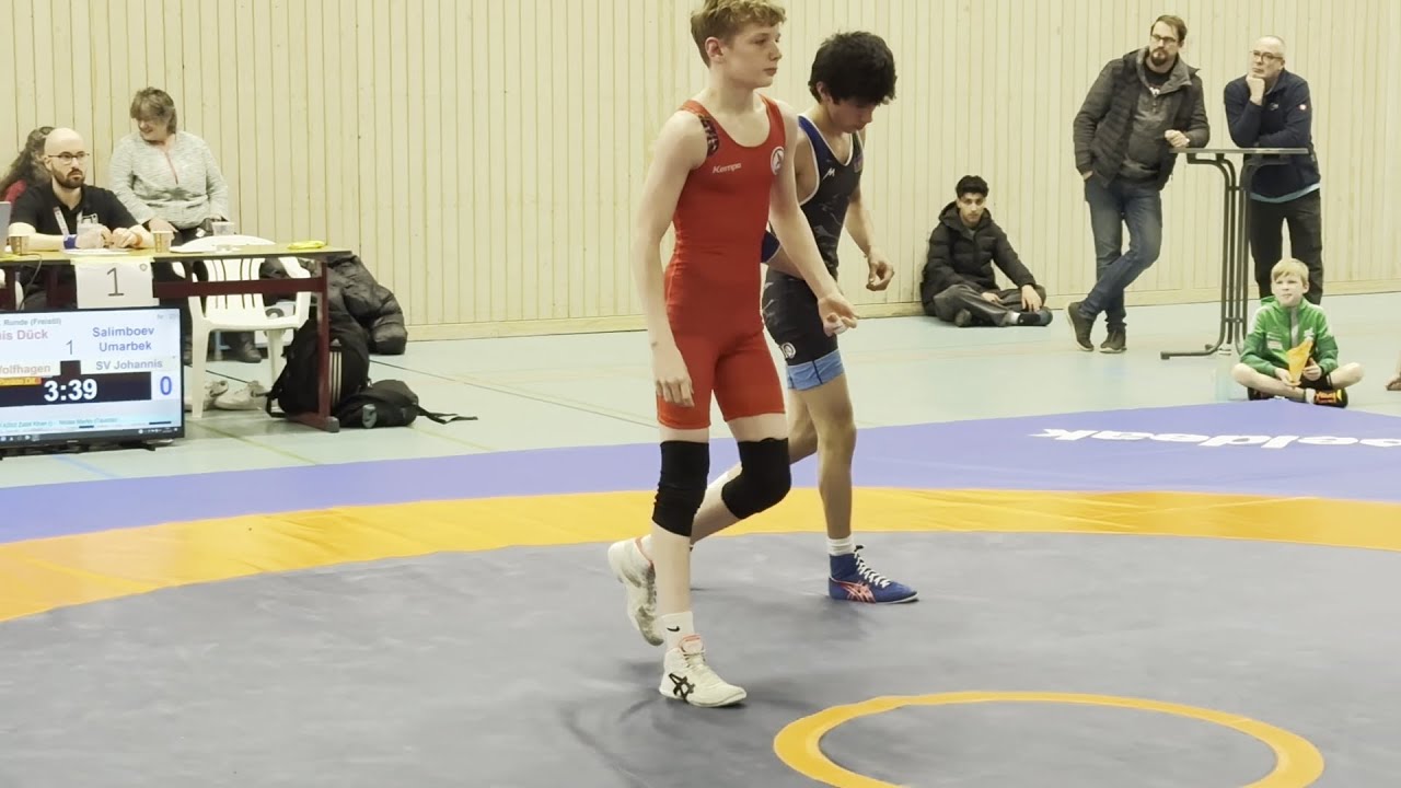 Wrestling / Ringen,  Sparkassenpokal Jena 2025, Freestyle, U17, 51 kg, Dück - Umarbek