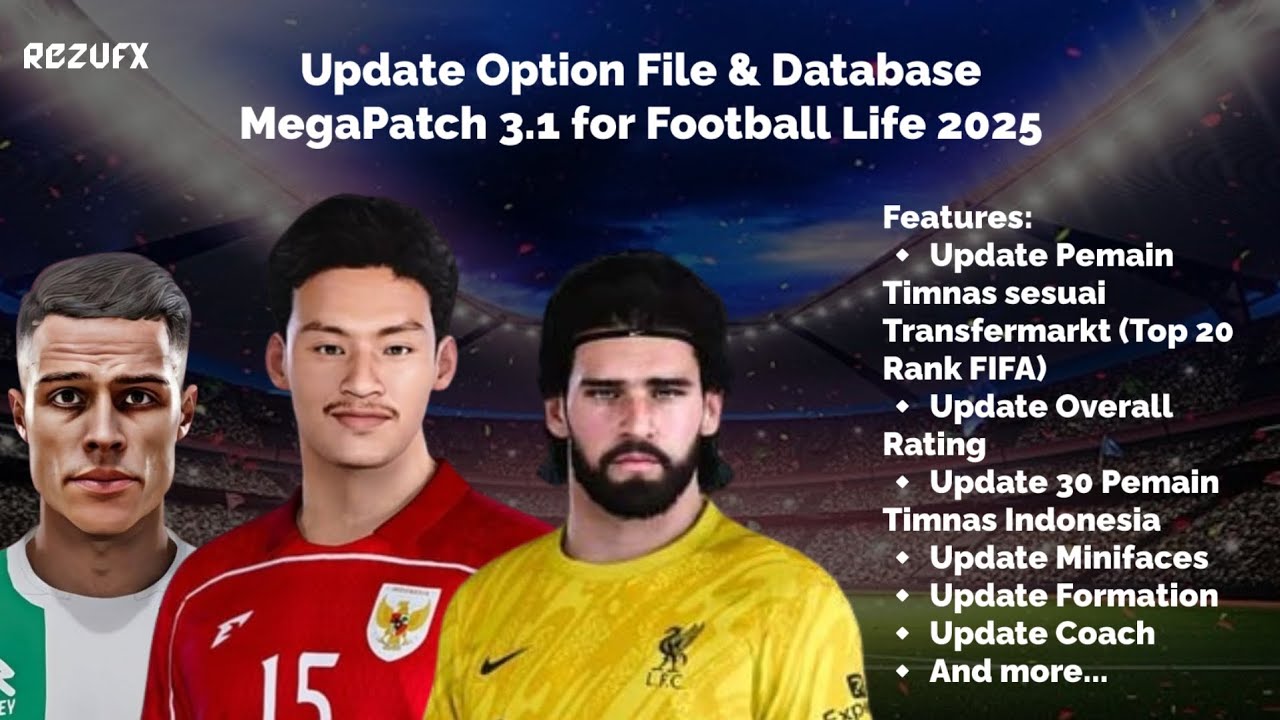 Update Option File & Database MegaPatch 3.1 for Football Life 2025