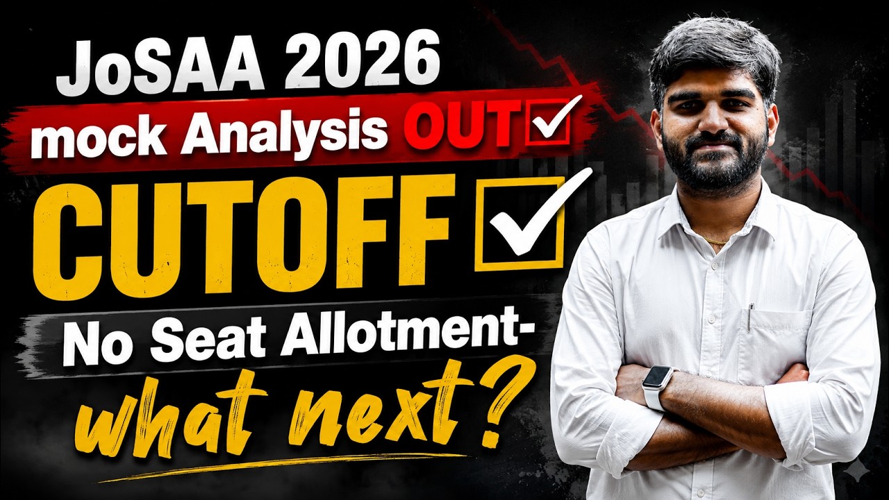 JoSAA Mock Round 1 Cut-off Analysis OUT✅ | Cut-off Mock Seat Allotment JoSAA Counselling 2026 #josaa