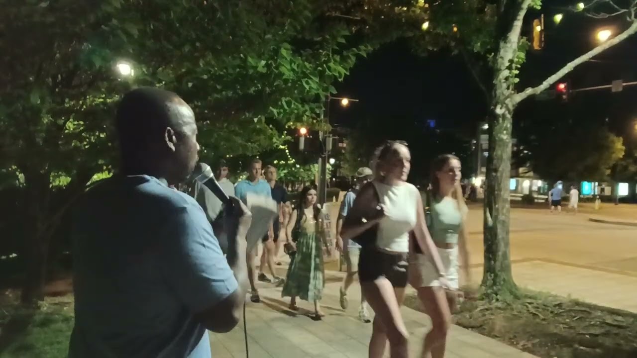 Woman confronted the street preacher