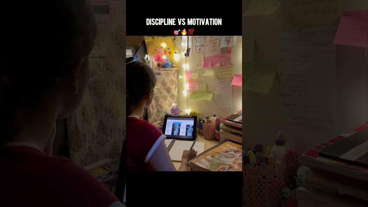 Discipline Vs motivation🎯🔥#study#motivational#studymotivation#neet#neetaspirents #viral #mbbs#feed