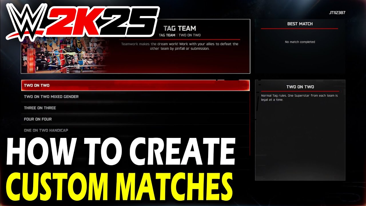 How to Create Custom Matches in WWE 2k25